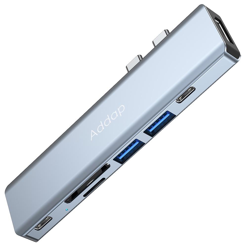 Хаб USB Type-C Addap MH-10 порт-репликатор для Macbook 7в1