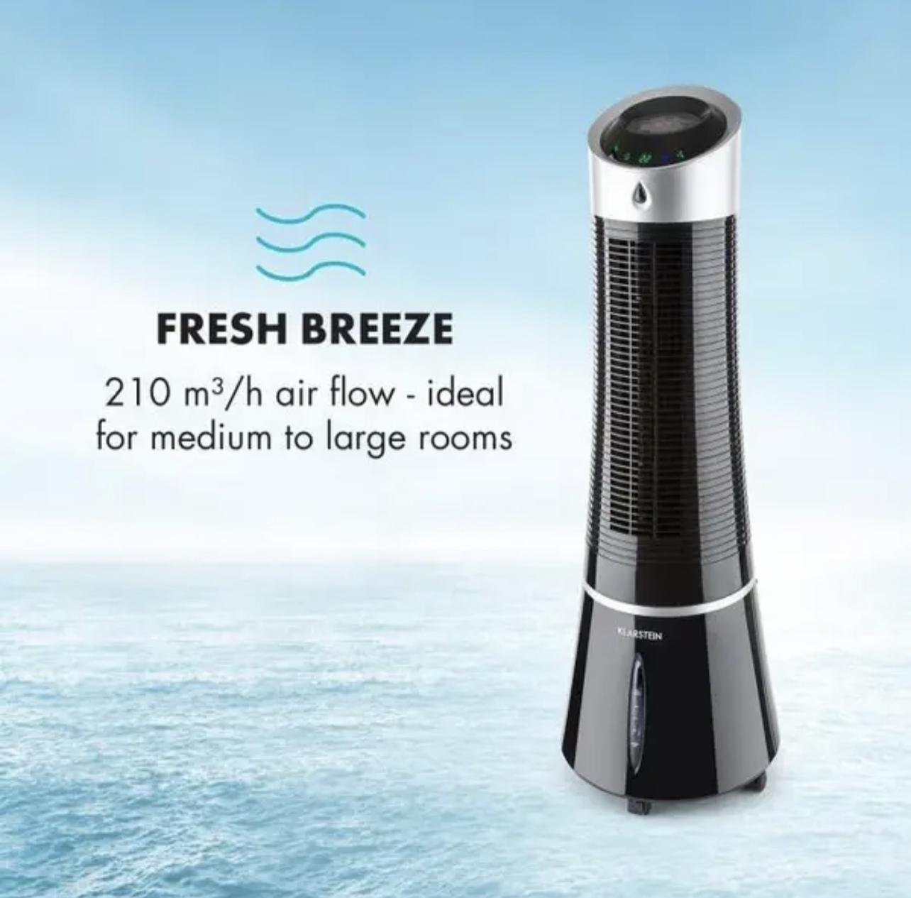 Охолоджувач-вентилятор Klarstein Skyscraper Ice 4в1 Smart WiFi 210 м3/год дистанційне керування - фото 5 Охолоджувач-вентилятор Klarstein Skyscraper Ice 4в1 Smart WiFi 210 м3/год дистанційне керування - фото 5