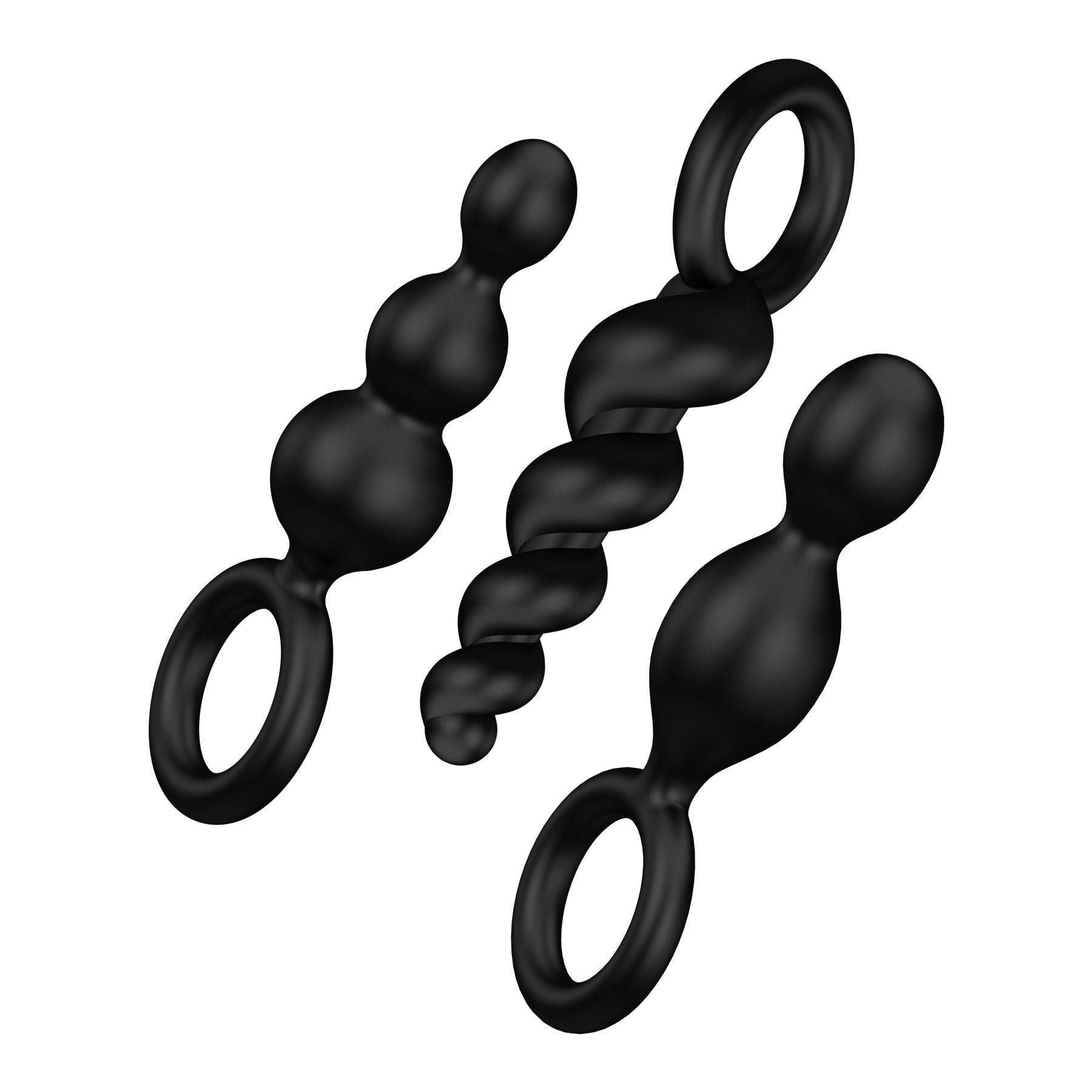 Набор анальных пробок Satisfyer Plugs 3 шт. Black (SO2323)