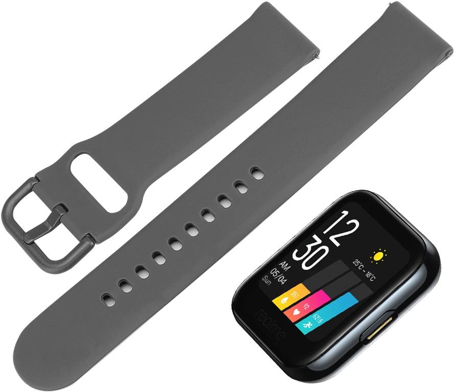 Ремешок Matte Style для Realme Watch Grey (19741) - фото 2 Ремешок Matte Style для Realme Watch Grey (19741) - фото 2
