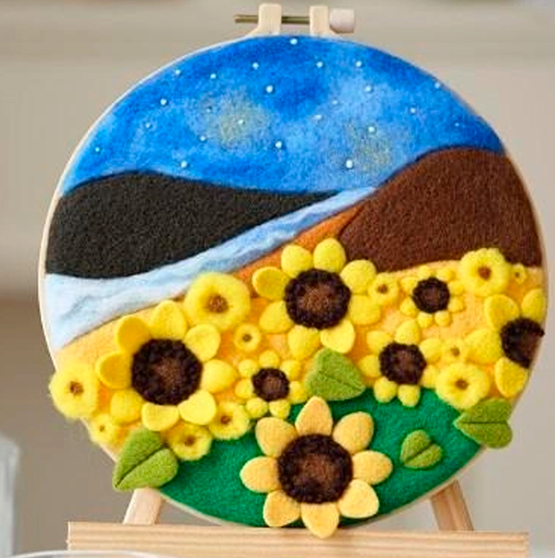 Набір для валяння картин Y01609-3 Соняхи Набір для валяння картин Y01609-3 Соняхи