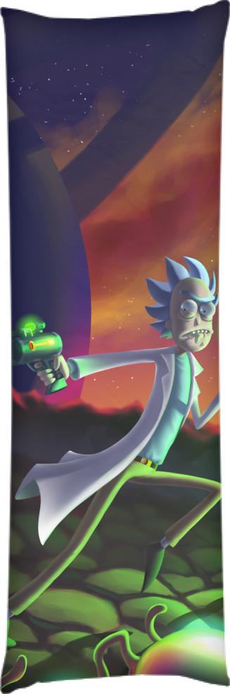 Подушка дакимакура Rick and Morty Portal 40x100 см (13534210)