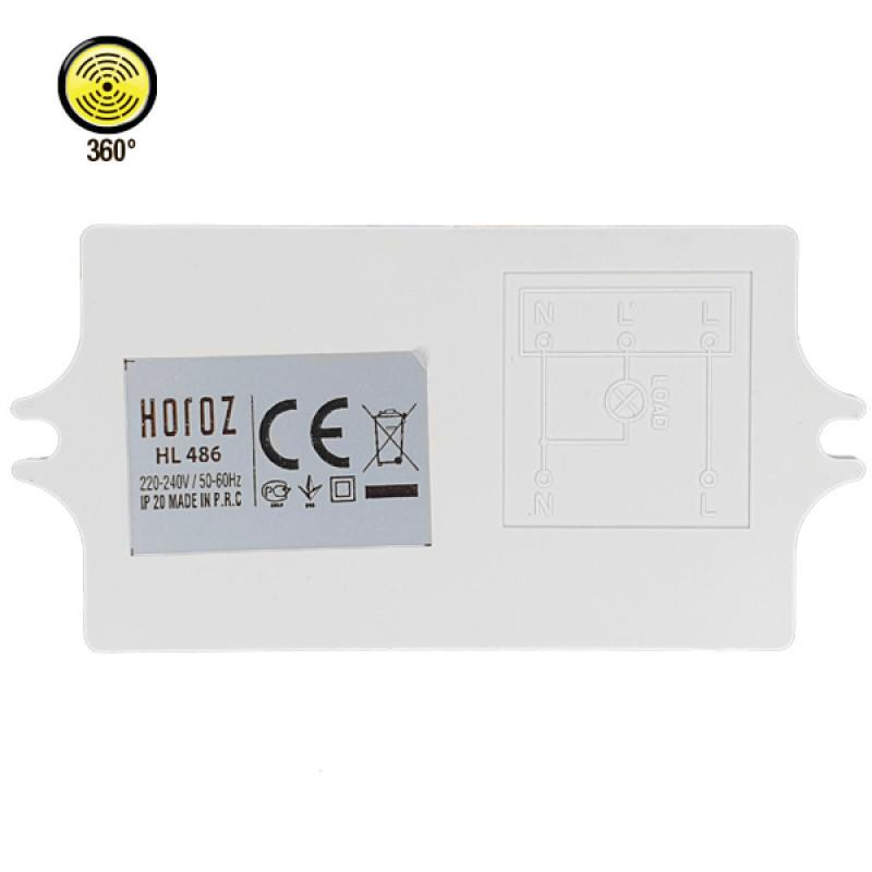 Датчик движения микроволновой Polo Horoz Electric 360° 1200W 1-8 м - фото 3