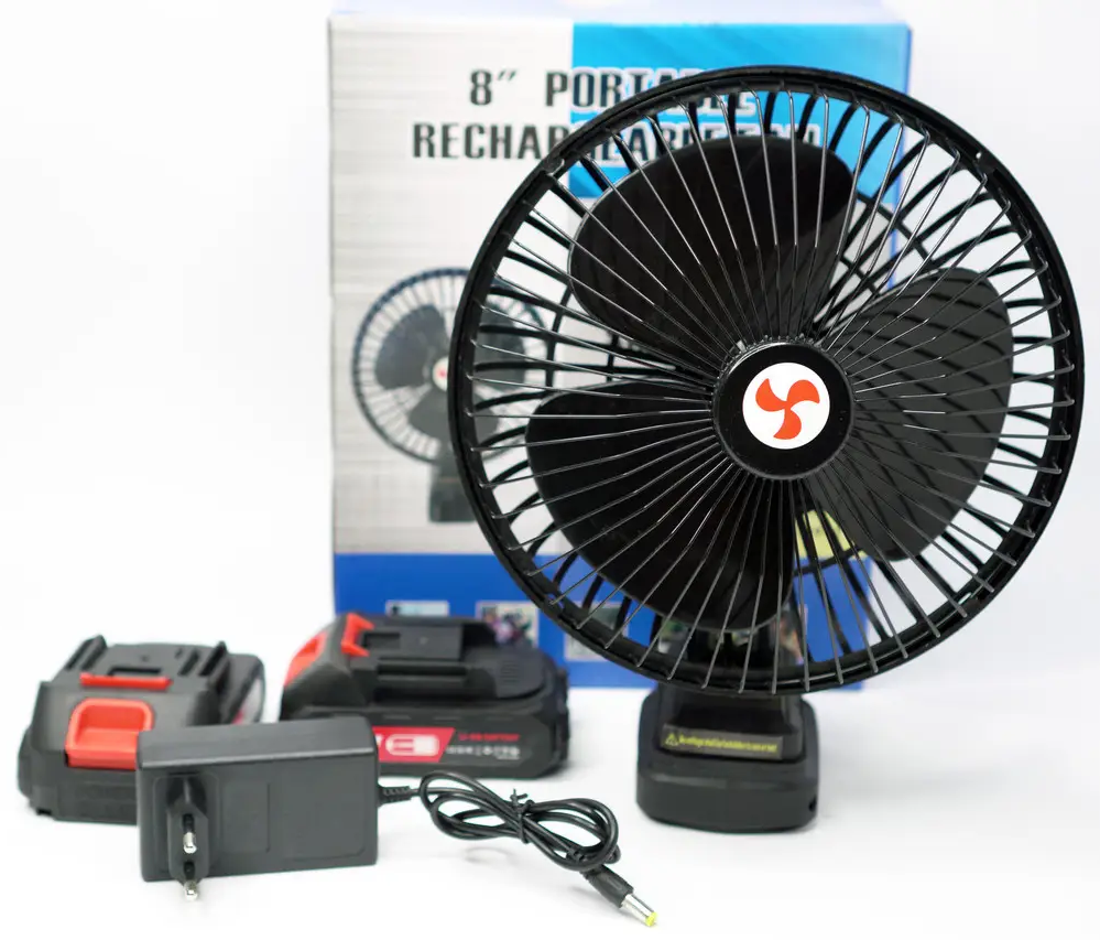 Вентилятор акумуляторний VAP-8 8" автоповертання 2xАКБ (26642678) - фото 11