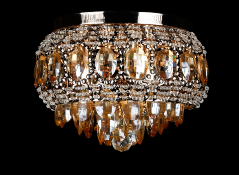 Хрустальная люстра L88205/400/3 Белый/Золото/Бежевый (AN000251)