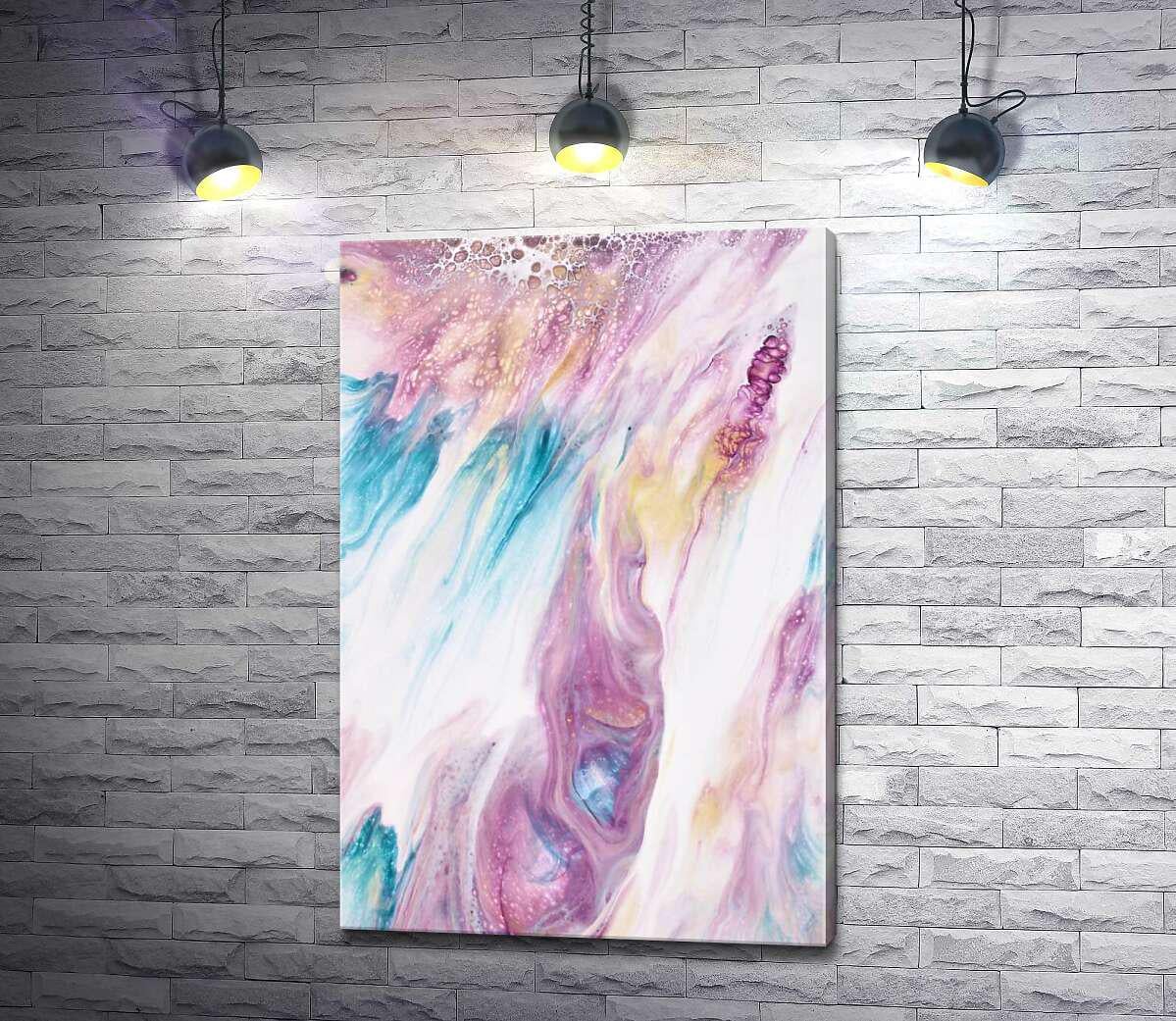 Картина ArtPoster Мармурова текстура в рожево-блакитних тонах 33x50 см Модуль №1 (003818)