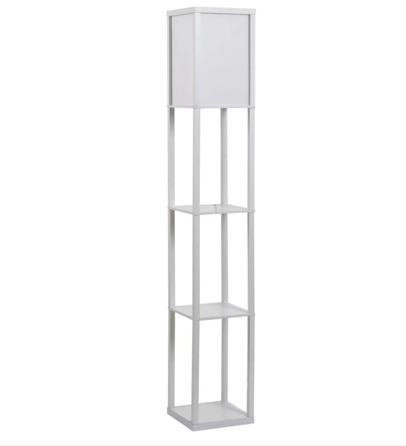 Лампа напольная 2в1 с полками E27 160 см Белый