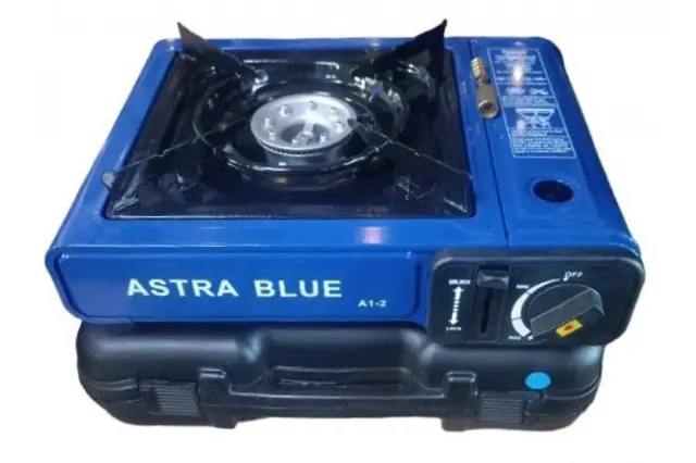 Плита газова туристична ASTRA BLUE 2.3KW A1-2 з п'єзорозпалом в кейсі на 1 конфорку (6)