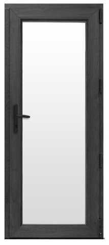 Дверь балконная однокамерная Steko V62 2000х700 мм с фурнитурой AXOR Антрацитовый (5685245)