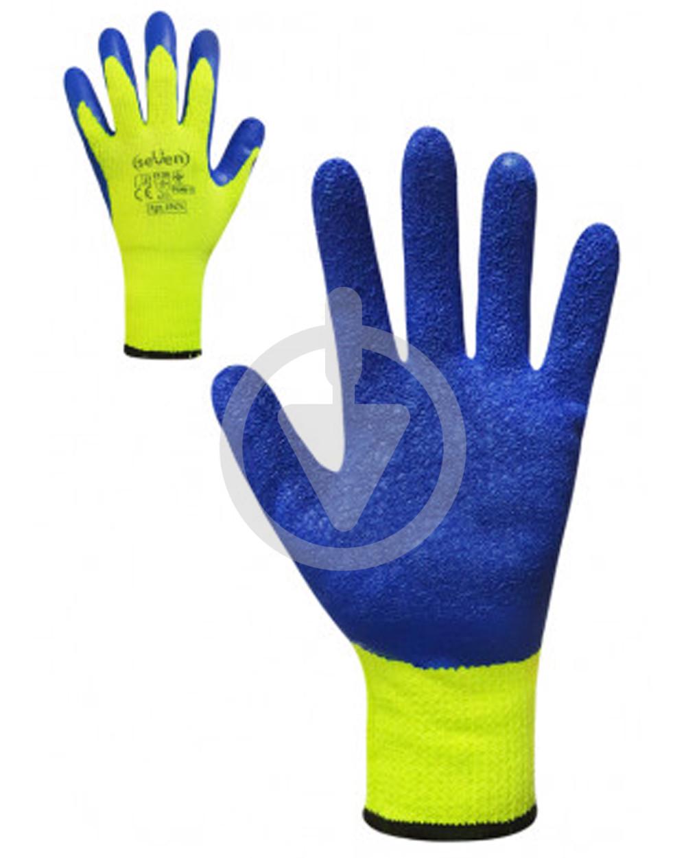 Перчатки синтетические утепленные Seven неполным латексным покрытием XL Салато-голубой (13475409) Перчатки синтетические утепленные Seven неполным латексным покрытием XL Салато-голубой (13475409)