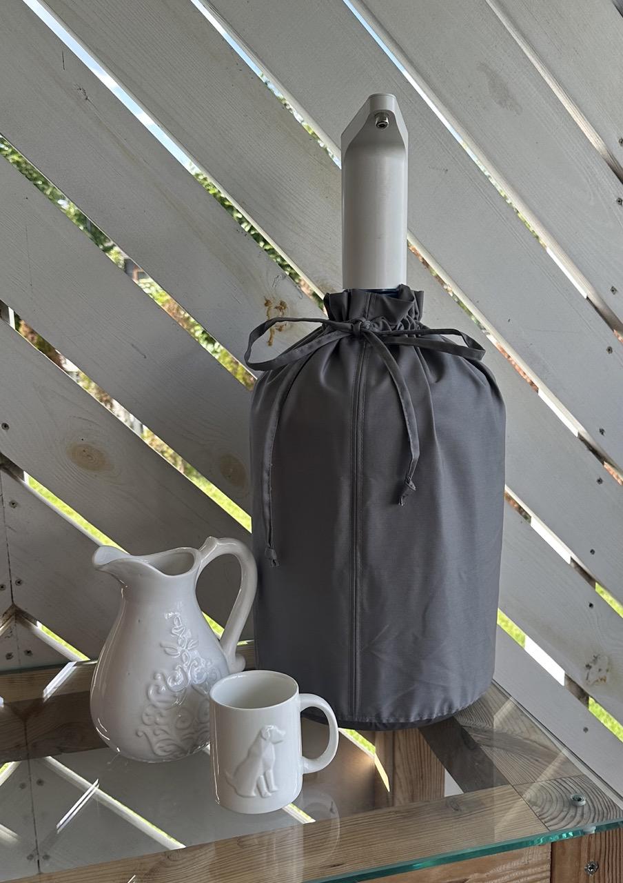 Чехол текстильный котоновый однотонный на пластиковый бутыль 19 л Серый Чехол текстильный котоновый однотонный на пластиковый бутыль 19 л Серый