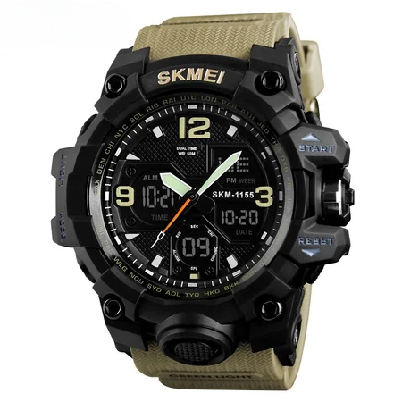 Наручные часы Skmei 1155 Black-Khaki (532)