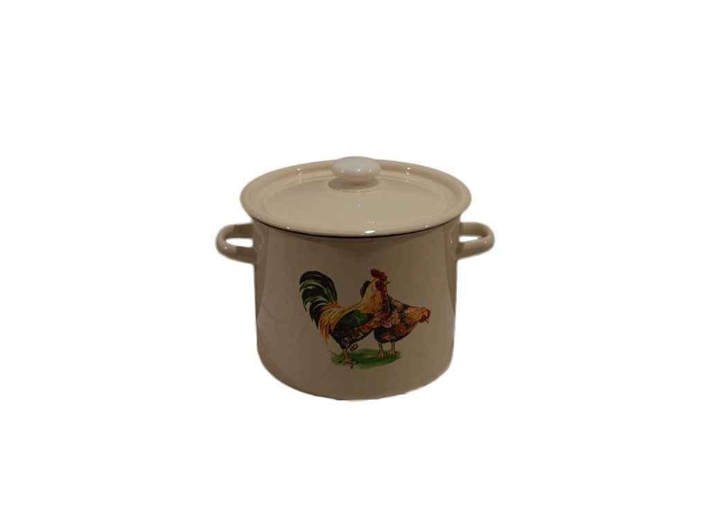Кастрюля Idilia Петушок 9 л Молочный (I1621)
