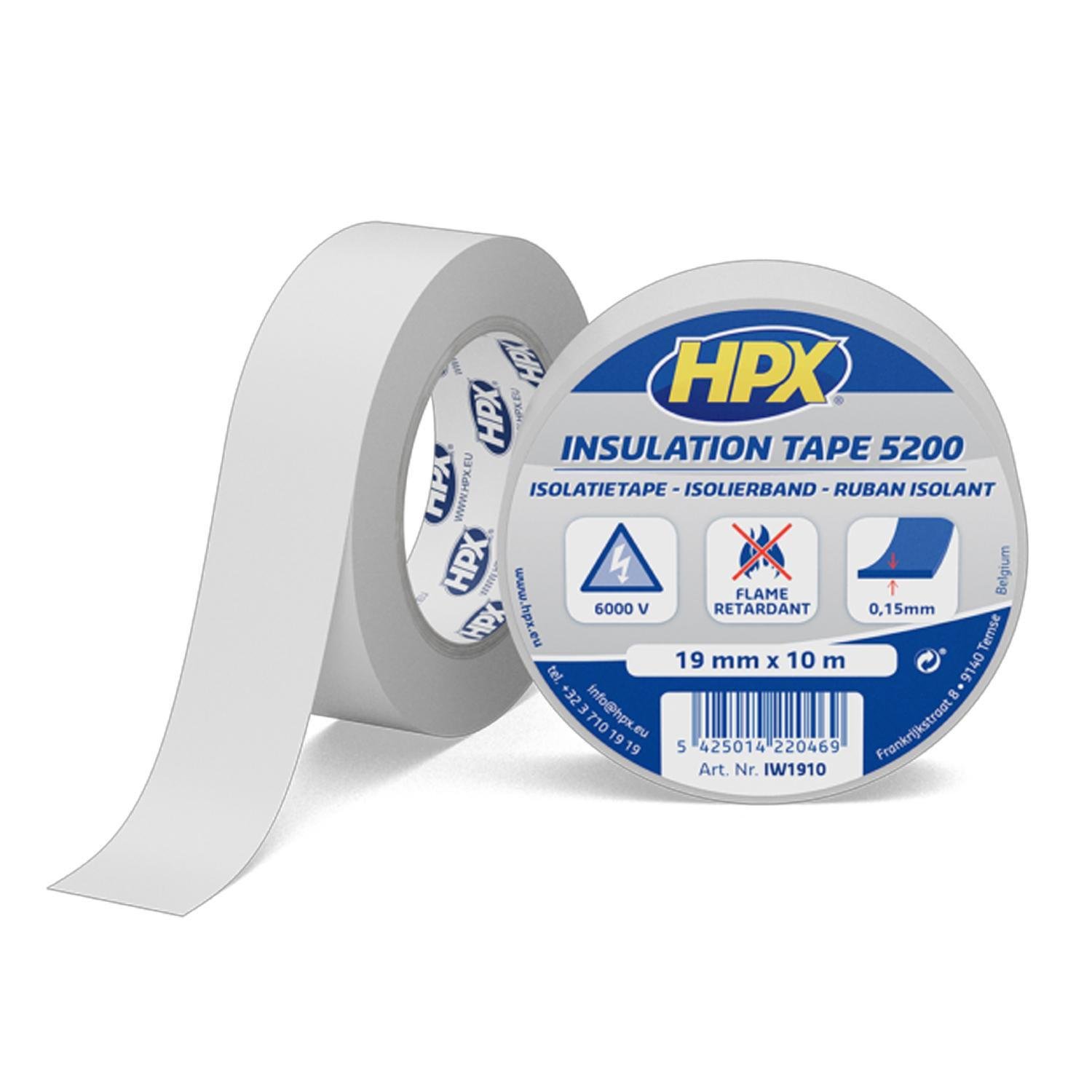 Стрічка ізоляційна HPX IW1910 19x0,2 мм 10 м ПВХ/гума 2 шт. Білий (INRUC0080020191050) - фото 2 Стрічка ізоляційна HPX IW1910 19x0,2 мм 10 м ПВХ/гума 2 шт. Білий (INRUC0080020191050) - фото 2