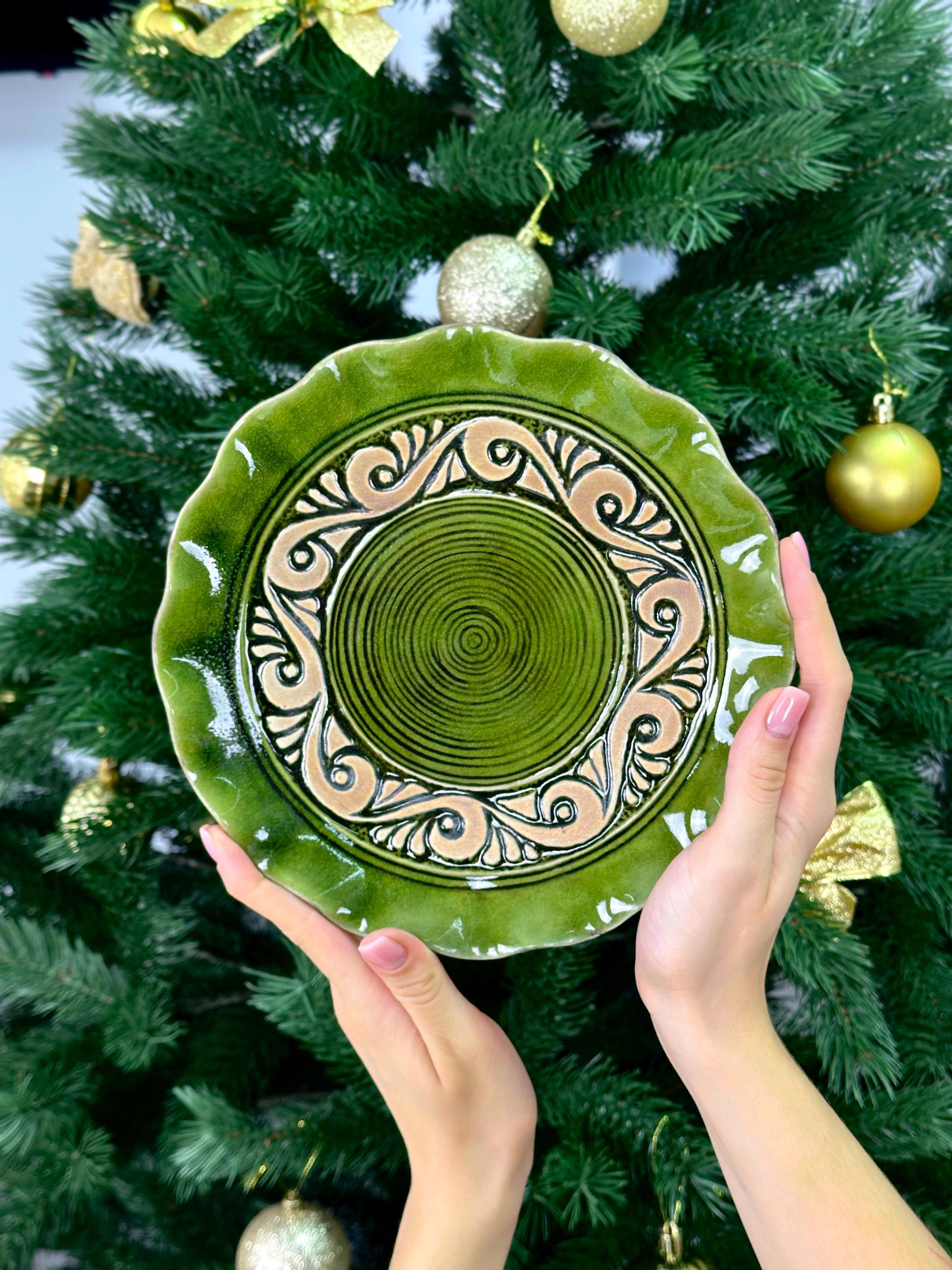 Набор глиняной посуды Рождественский Святой ужин на 6 человек Гражда Коричневый (17019-40) - фото 8