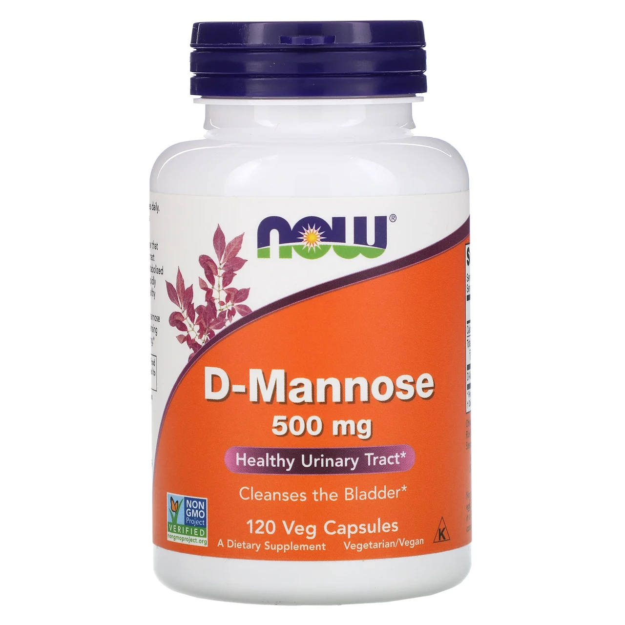 Манноза Now Foods D-Mannose 500 мг 120 капс