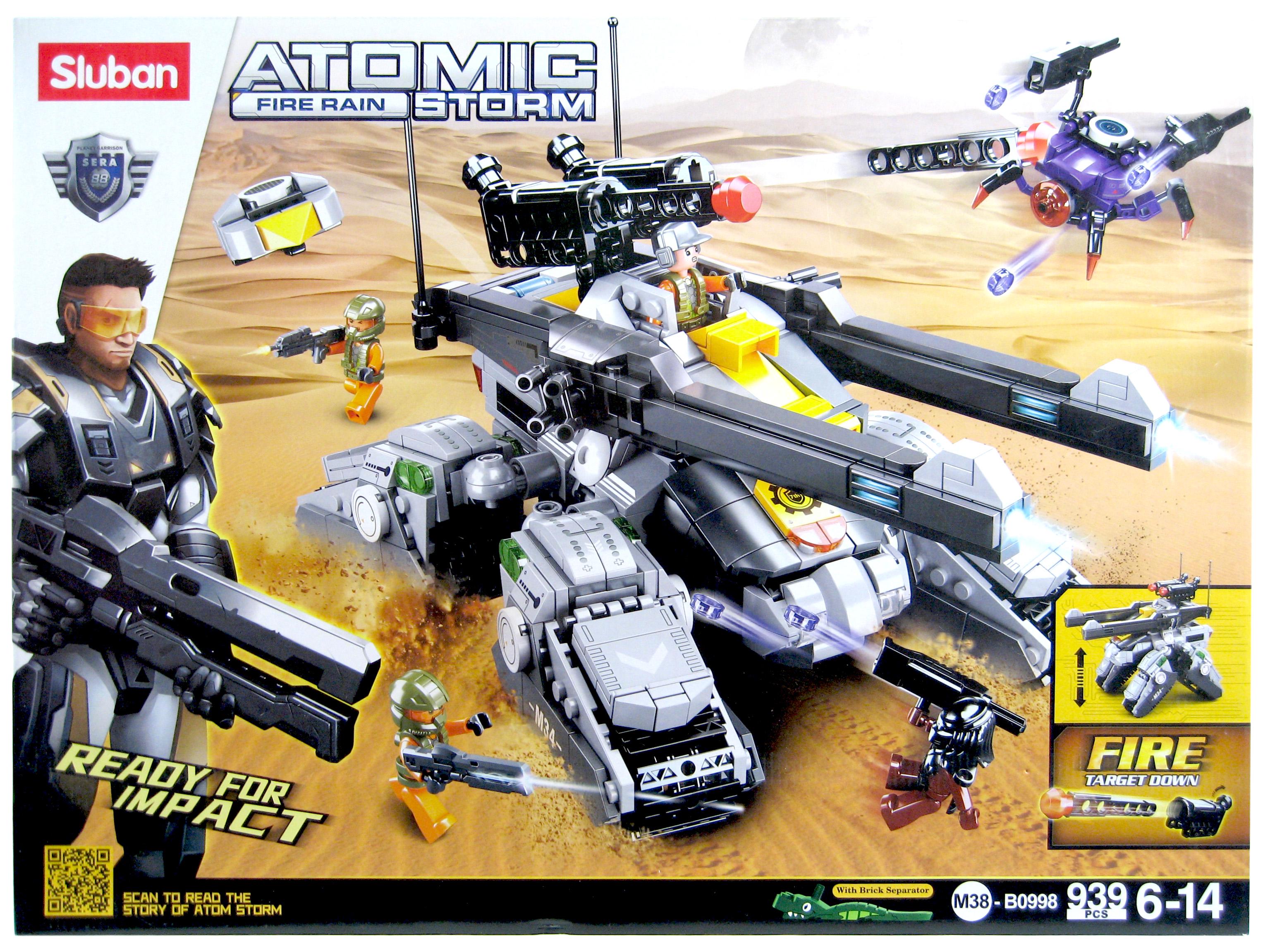 Конструктор Sluban M38-B0998 Atomic Storm Железные реки 939 деталей 4 фигурки