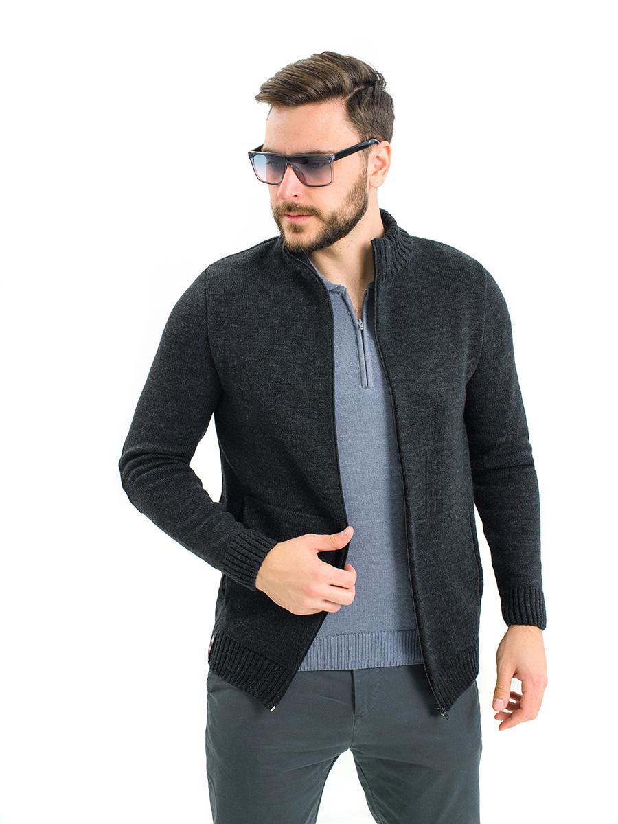 Кофта на блискавці з налокітниками SVTR р. 50 Темно-сірий (395)