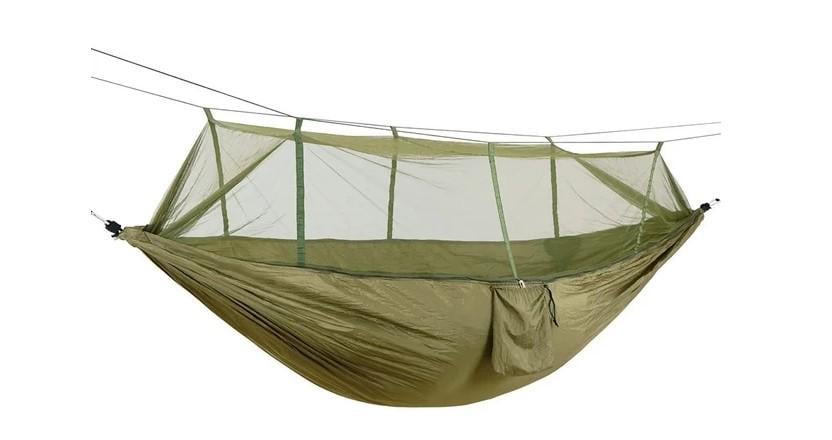 Гамак двойной Hammock With Net Army с москитной сеткой для отдыха до 200 кг (11062830) - фото 1