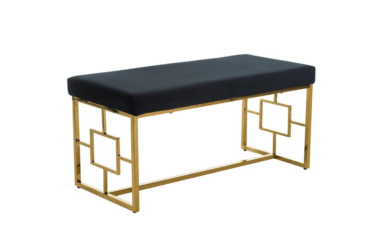 Банкетка Vetro Mebel BN-2 Черный/Золотой