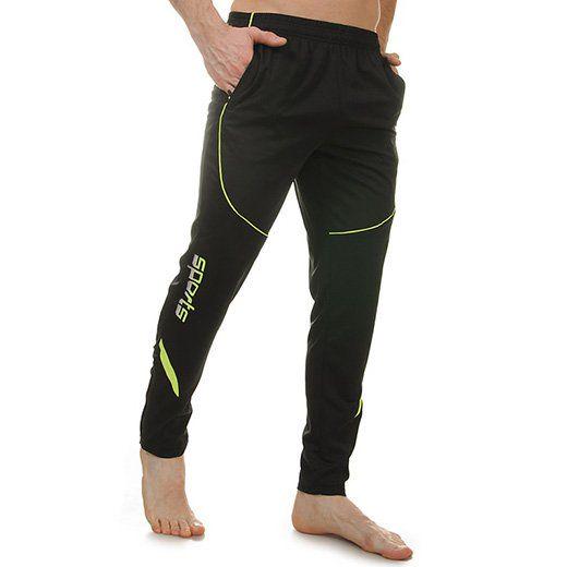 Штаны футбольные Sports LD-9201 XL Черно-салатовый (57429328)