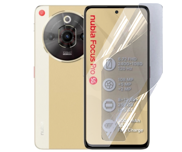 Противоударная гидрогелевая пленка Hydrogel Film для ZTE Nubia Focus Pro, Transparent