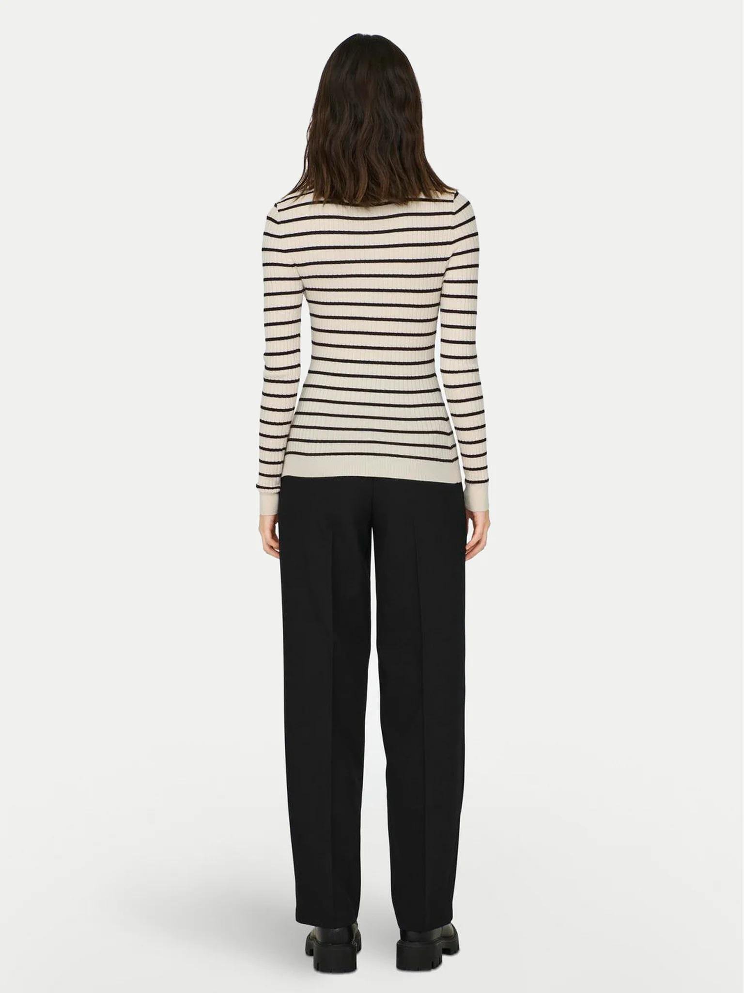 Гольф Only 15165075 Смужки XS Білий - фото 2