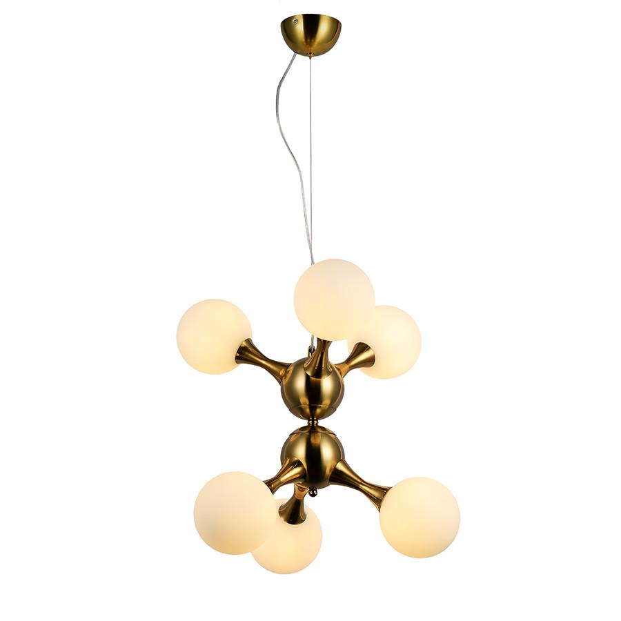 Люстра молекула підвісна 7529816-6 BRZ/WH Бронзовий матовий/Білий - фото 2 Люстра молекула підвісна 7529816-6 BRZ/WH Бронзовий матовий/Білий - фото 2