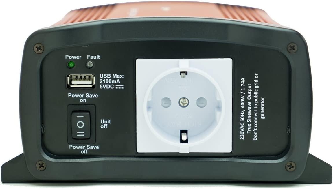 Инвертор Xunzel 400 Вт с чистой синусоидальной волной 12V/2.1A USB XJ400 (24843104) - фото 2 Инвертор Xunzel 400 Вт с чистой синусоидальной волной 12V/2.1A USB XJ400 (24843104) - фото 2