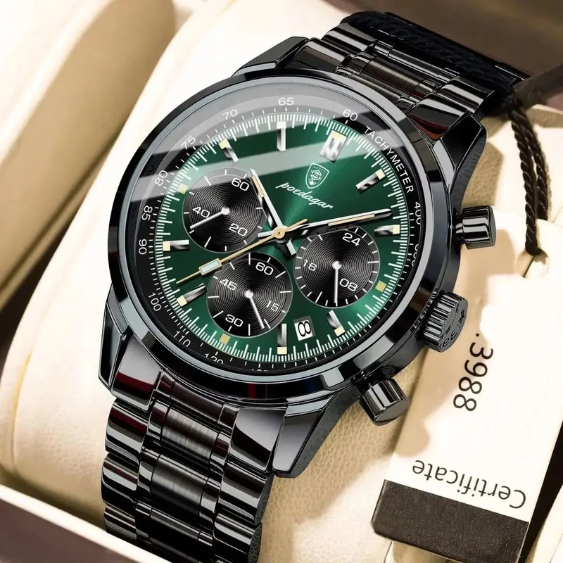 Годинник чоловічий Poedagar Petros Black (6421)