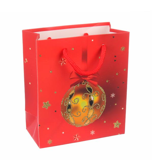 Новогодний пакет Christmas toy ламинированный картон 12x14x6 см Новогодний пакет Christmas toy ламинированный картон 12x14x6 см