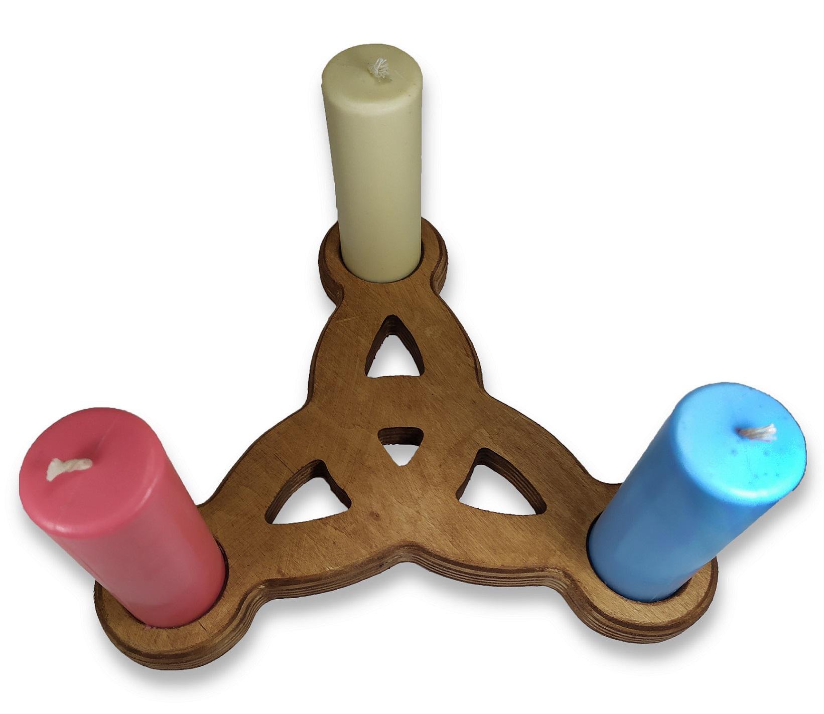 Свічник дерев'яний Тріскель світлий - фото 3 Свічник дерев'яний Тріскель світлий - фото 3