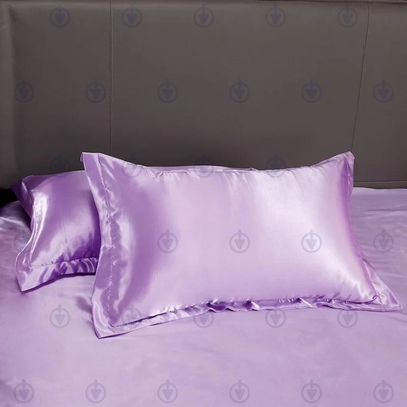 Комплект постільної білизни Moka Textile полуторний та додаткові 2 шт. наволочки 50х70 см/70х70 см Бузковий/Білий (2392407197) - фото 2 Комплект постільної білизни Moka Textile полуторний та додаткові 2 шт. наволочки 50х70 см/70х70 см Бузковий/Білий (2392407197) - фото 2