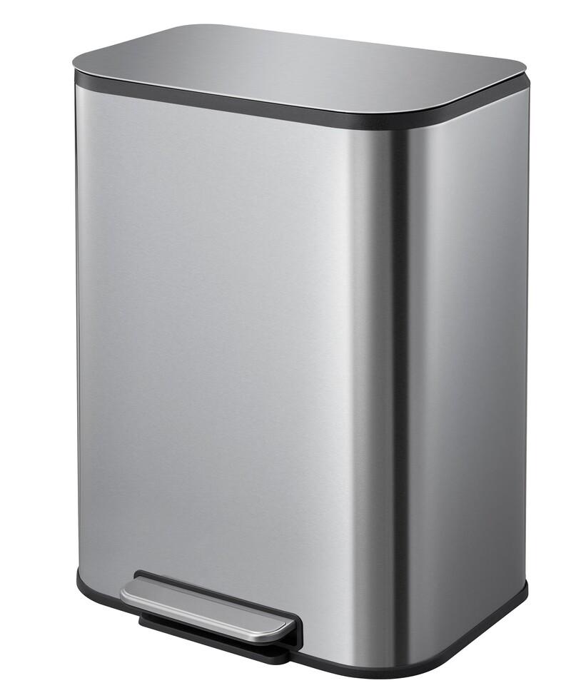 Мусорное ведро с плавным закрытием MIXXUS Cubic-TC0105 SS Color 5 л прямоугольное Нержавеющая сталь (OL-MI7088)