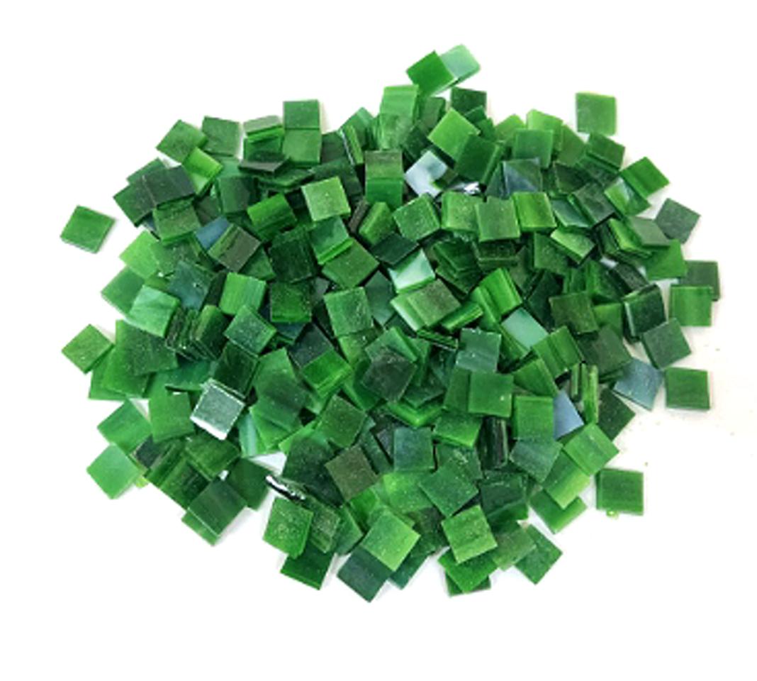 Набор кусочков мозаики квадратных 200 г 1х1 см 280 шт. Зеленый темный (3626) Набор кусочков мозаики квадратных 200 г 1х1 см 280 шт. Зеленый темный (3626)