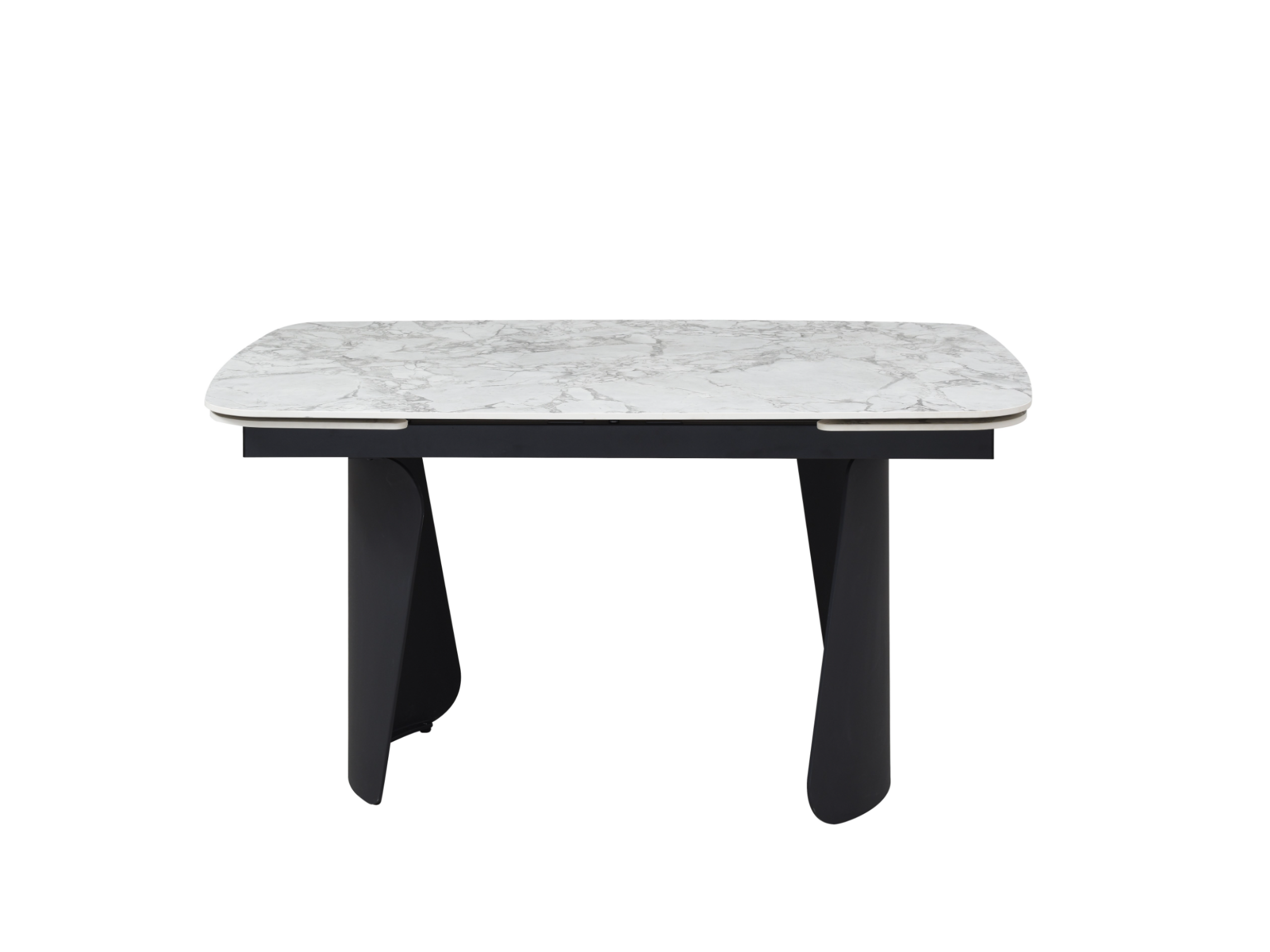 Обідній стіл розсувний Vetro Mebel Нардо 1400/2000х900x760 мм Клауді грей/Чорний TМL-1270) - фото 2