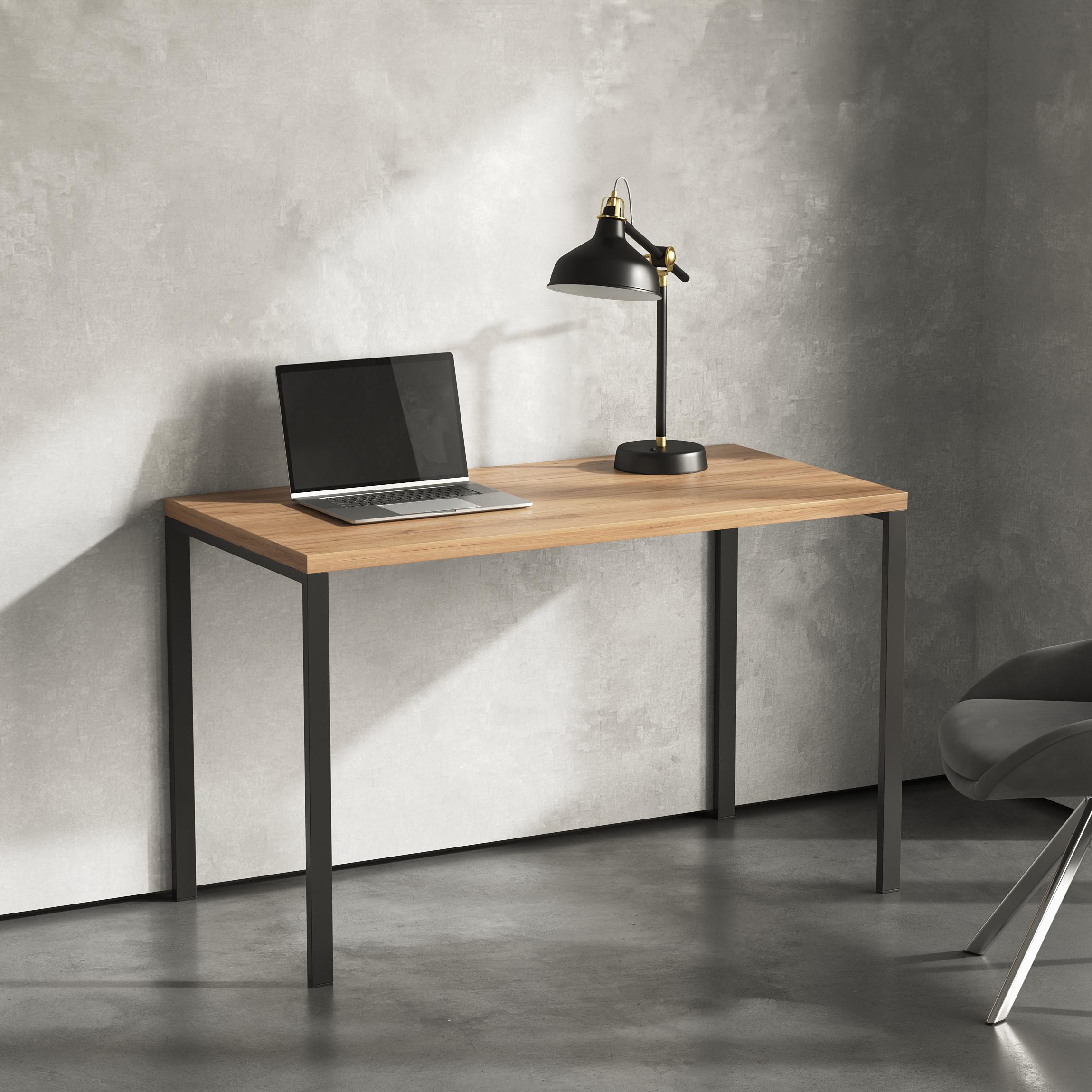 Стол письменный лофт Серия 3 1400х700х32 мм Дуб Крафт Золотой