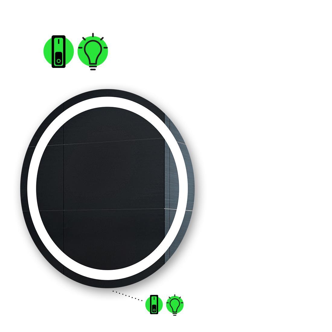 Зеркало Amica LED с механическим выключателем 60x60 см (13499096)