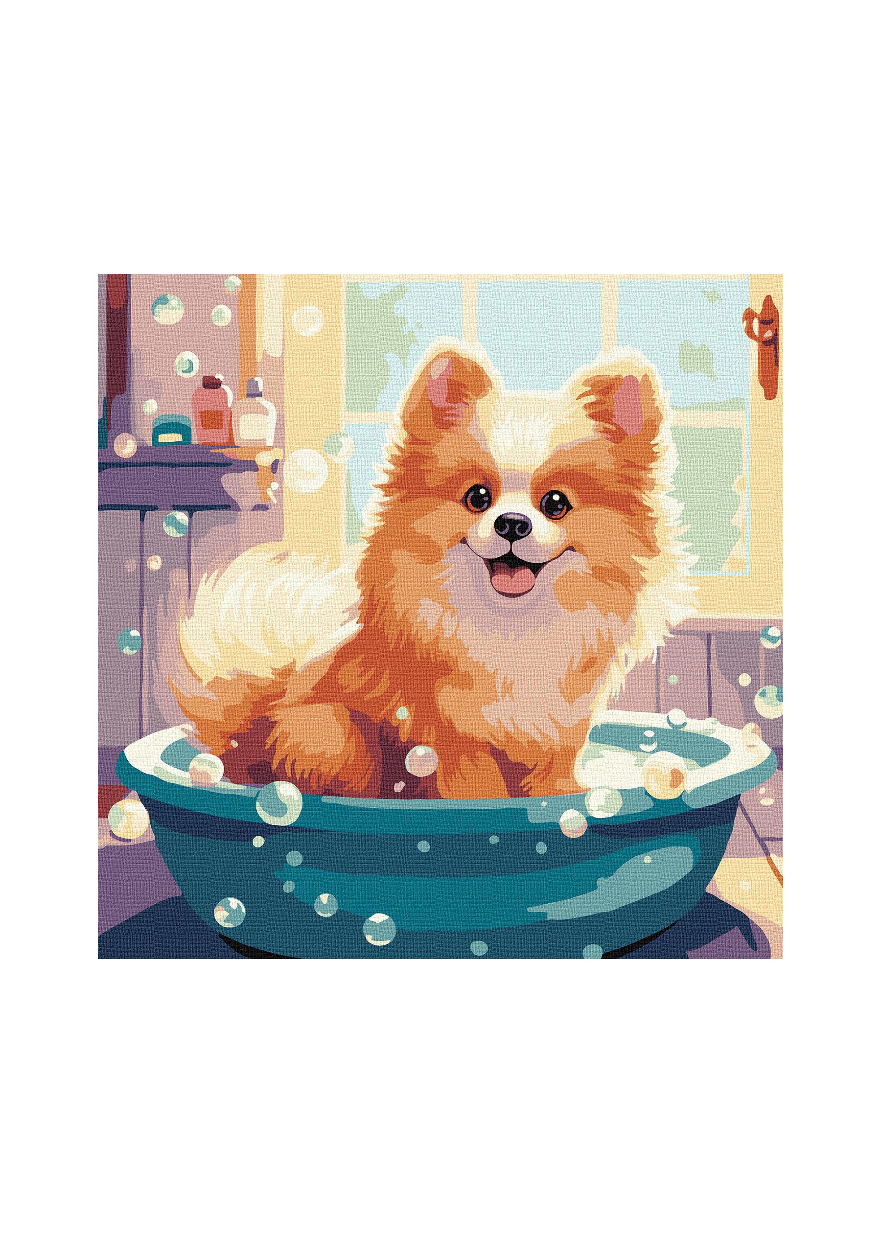 Картина по номерам Идейка Маленький пушистик 40х40 (КНO6543)