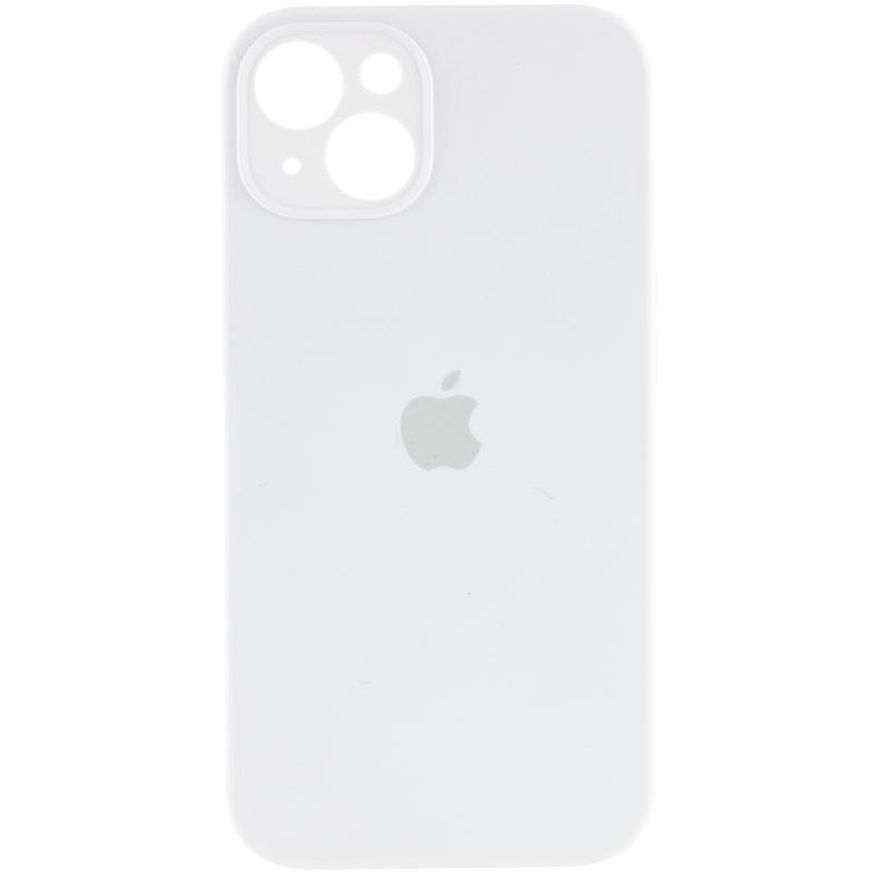 Противоударный чехол Silicone Case Full Camera Protective (AA) для Apple iPhone 13 (6.1") Белый / White
