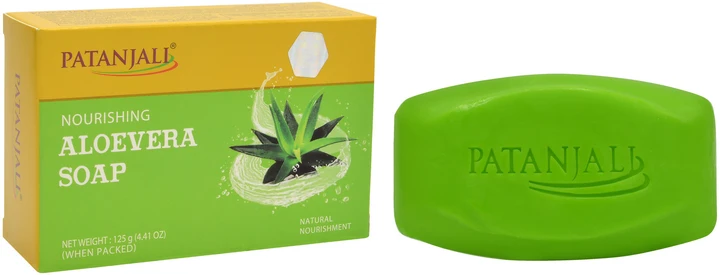 Мыло для тела Patanjali Ayurved с алоэ вера Увлажняющее 125 г (2576230164)