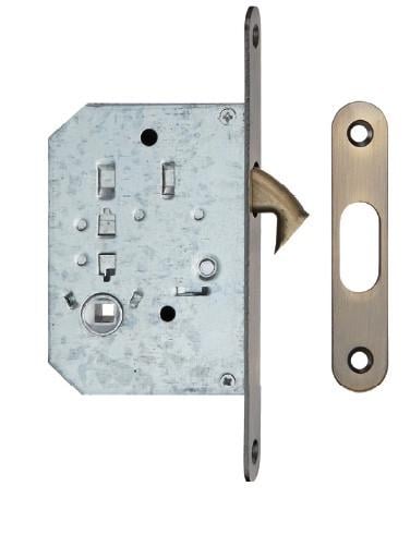 Ручки - ракушки для раздвижных дверей SIBA с механизмом WC, античная бронза (S223 AB) - фото 3