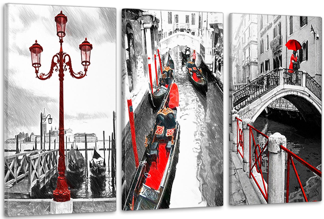 Картина модульная в гостиную/спальню Венеция 70х130 см (ART-236_3A)