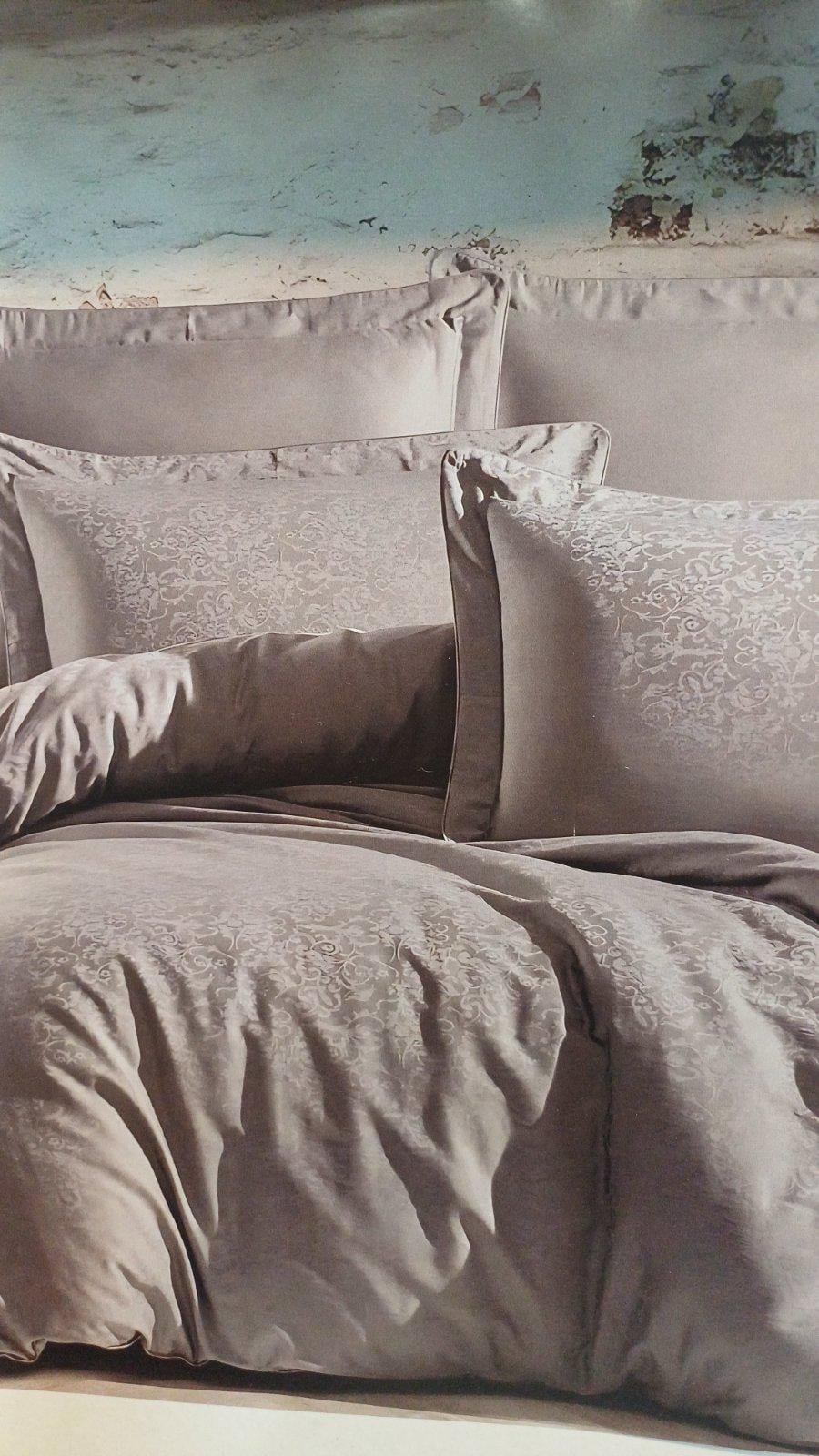 Комплект постельного белья Prima casa Sarmasik gri жаккард евро (2000022282638)