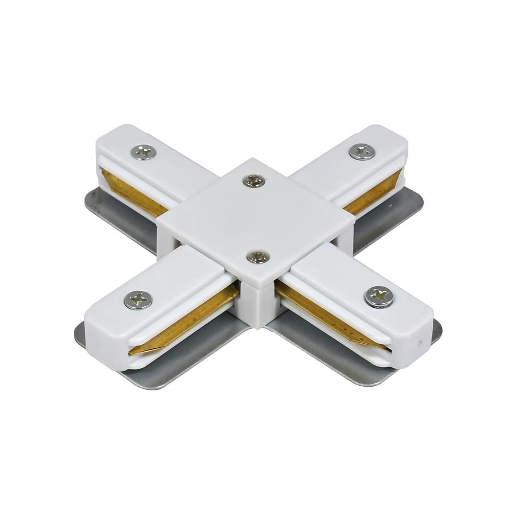 Коннектор X-образный Prolum для трековой системы М27 Белый (29505866)