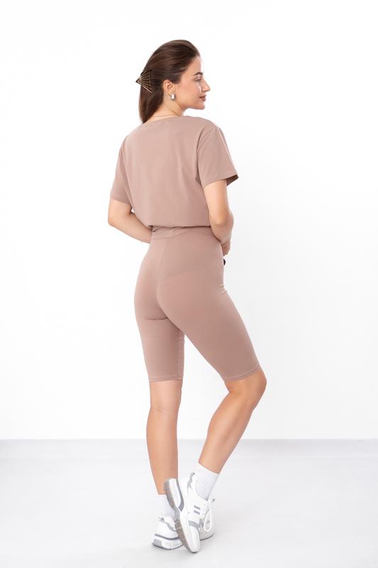 Комплект жіночий футболка і велосипедки Носи Своє р. 44 Капучино (8138-036) - фото 2