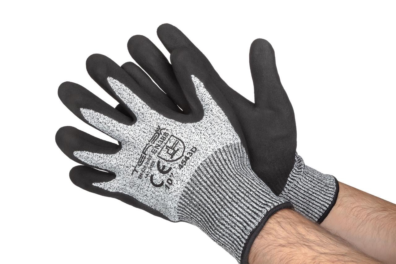Перчатки Cut Cover 5 с защитой от порезов покрытие нитрил