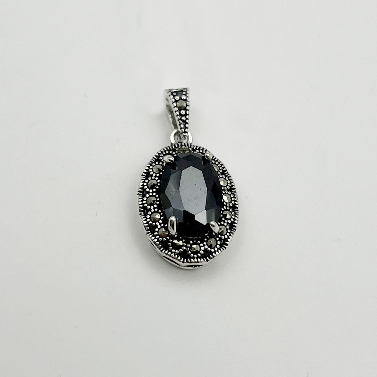 Серебряный кулон с агатом и марказитом 3,5 г (2474680407)