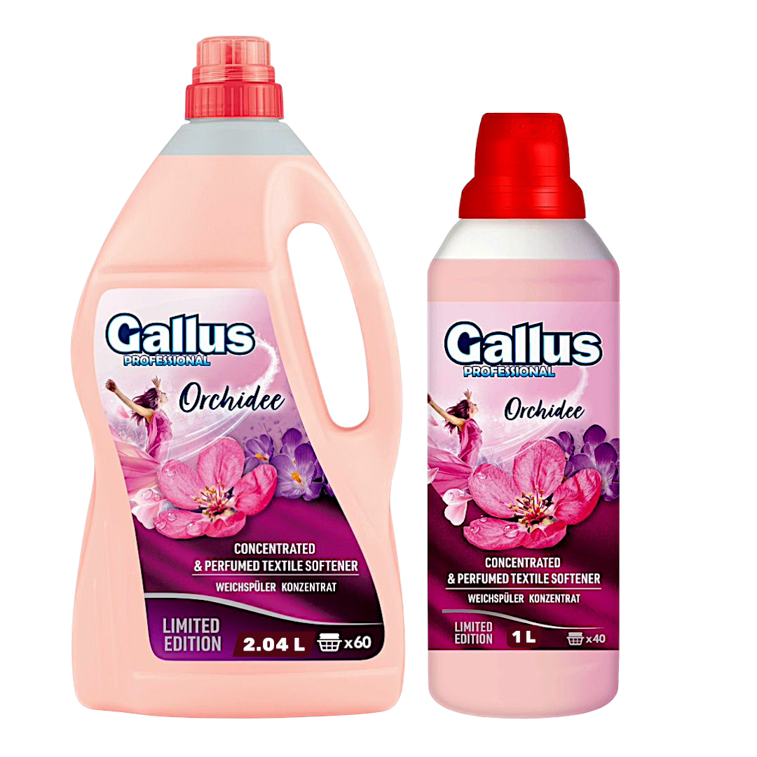 Набір парфумованийкондиц-ополіскувача для білизни Gallus Professional Weichspuler 2,04 л Orchidee 60 прань/1 л 40 прань(302777/3132)
