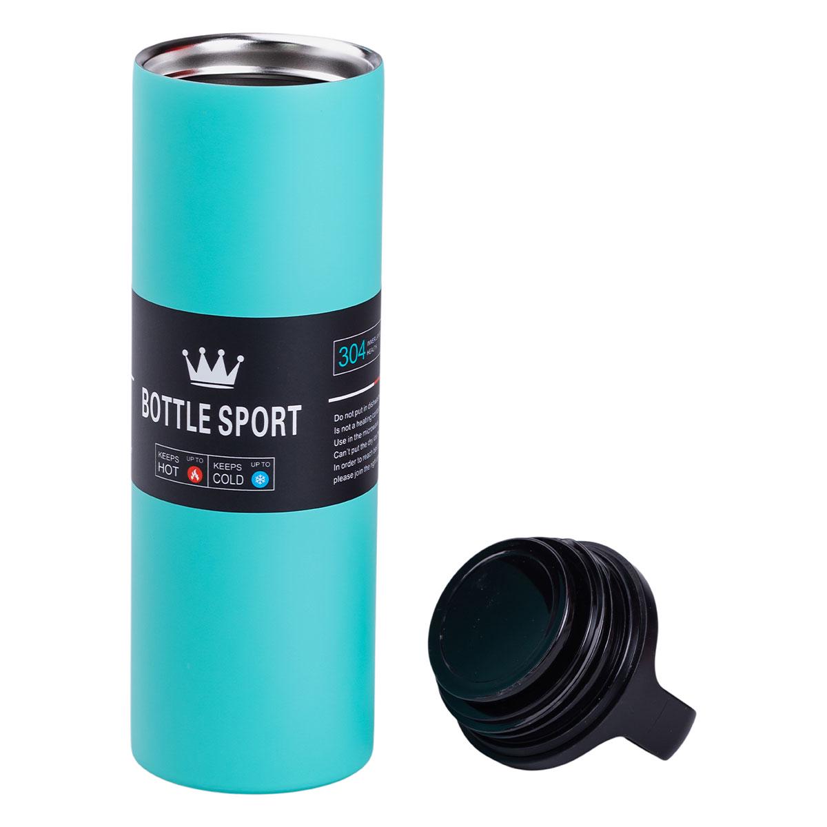 Термос металевий Bottle Sport з ручкою з нержавіючої сталі 0,5 л М'ятний (3367) - фото 6 Термос металевий Bottle Sport з ручкою з нержавіючої сталі 0,5 л М'ятний (3367) - фото 6